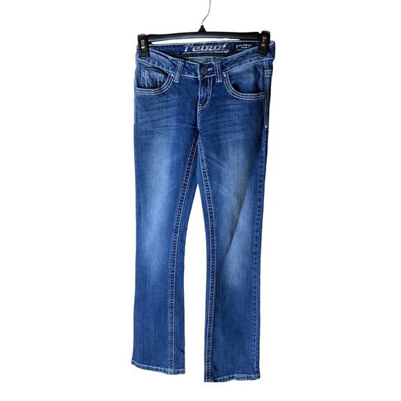 Petrol Jeans Women's Size 26 Tall Embroidered Pockets Bleu Denim - Picture 1 of 12